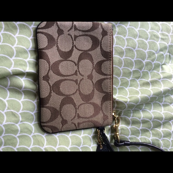 Brown COACH Zip Wristlet - Picture 3 of 4